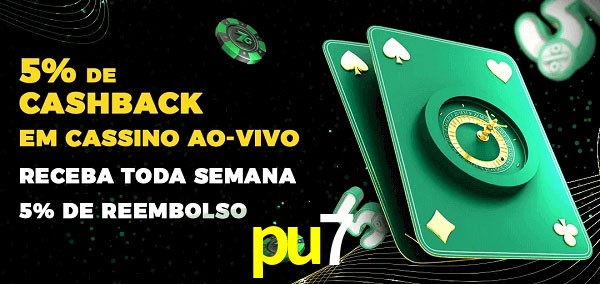 Promoções do cassino ao Vivo pu7